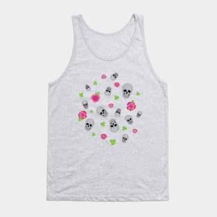 Skulls and flowers Tank Top